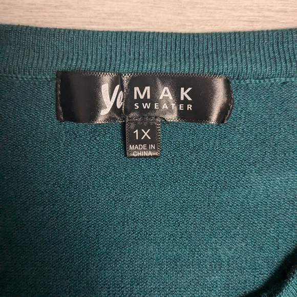 YeMak 3/4 Sleeve Button Down Cardigan Size 1X - Picture 2 of 5